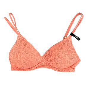Sunnie by Aerie Wireless Lace Bralette Coral